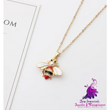 Cute Bee Pendant Necklace for Women