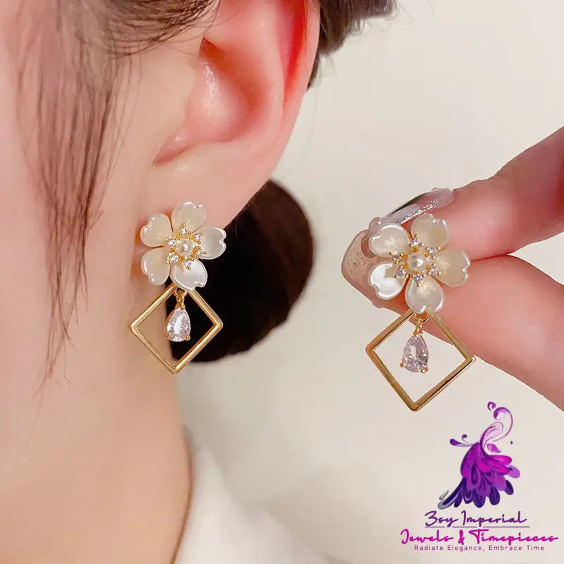 3D Petal Tassel Earrings