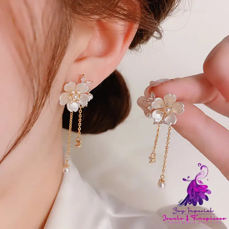 3D Petal Tassel Earrings