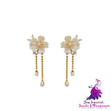 3D Petal Tassel Earrings