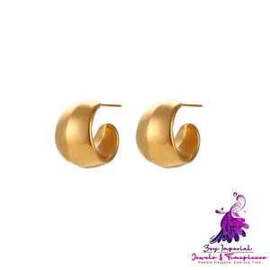 Stainless Steel Cut Hollow Earrings