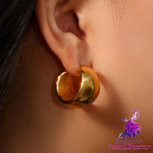 Stainless Steel Cut Hollow Earrings