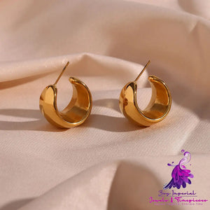 Stainless Steel Cut Hollow Earrings