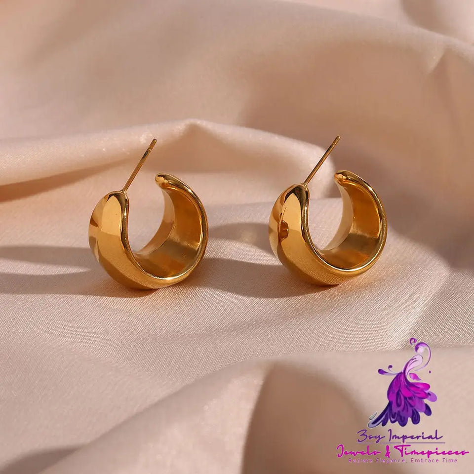 Stainless Steel Cut Hollow Earrings