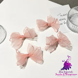 Mesh Headband Bow Ribbon Hairpin