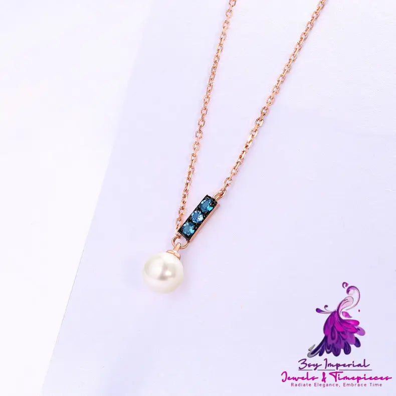 Rose Gold Korean Pearl Necklace