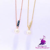 Rose Gold Korean Pearl Necklace