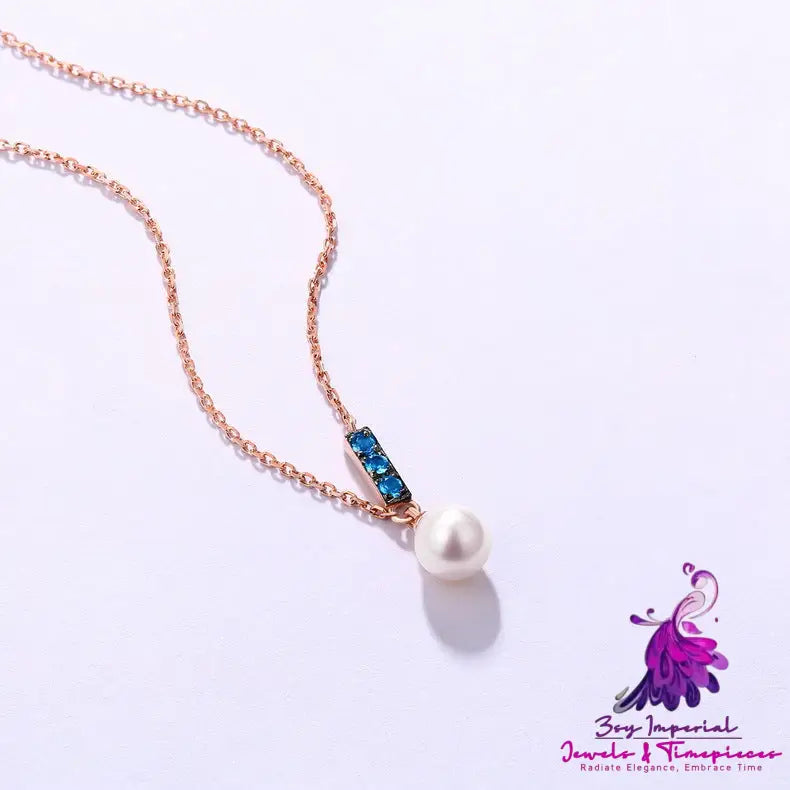 Rose Gold Korean Pearl Necklace