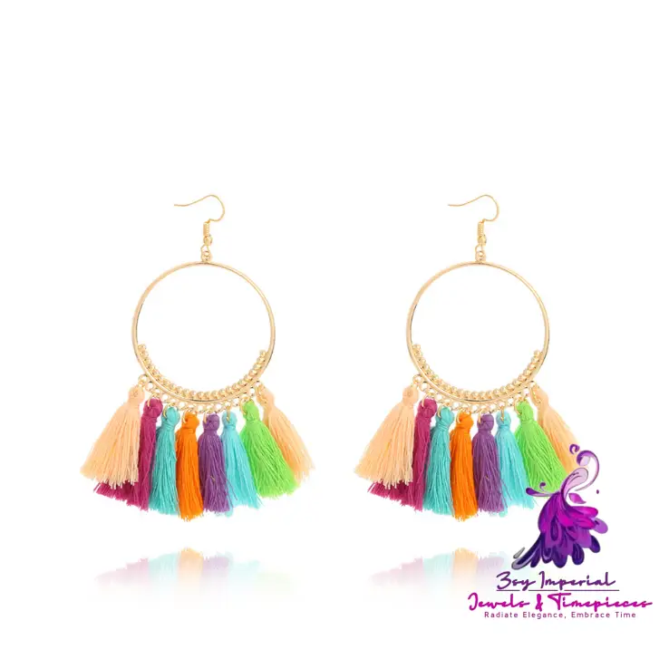 Big Round Dangle Earrings