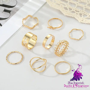 Snake Openwork Ring Set