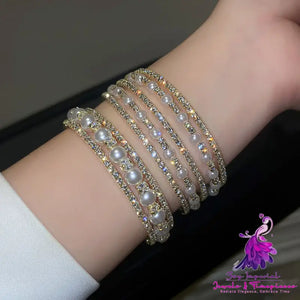 Pearl Opening Ins Bracelet