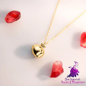 Silver Plated K Gold Pomegranate Necklace Ladies Retro