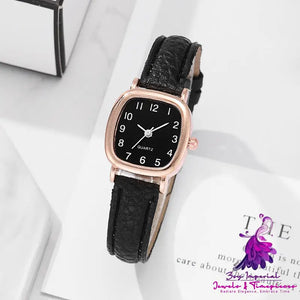 Stainless Steel Imitation Leather Women’s Watch