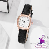 Stainless Steel Imitation Leather Women’s Watch