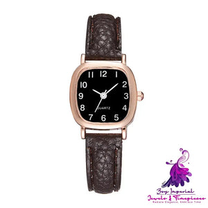 Stainless Steel Imitation Leather Women’s Watch