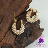 French U-shaped Pearl Earrings