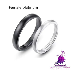 Silver Live Mouth Ring Intertwined Love Couple