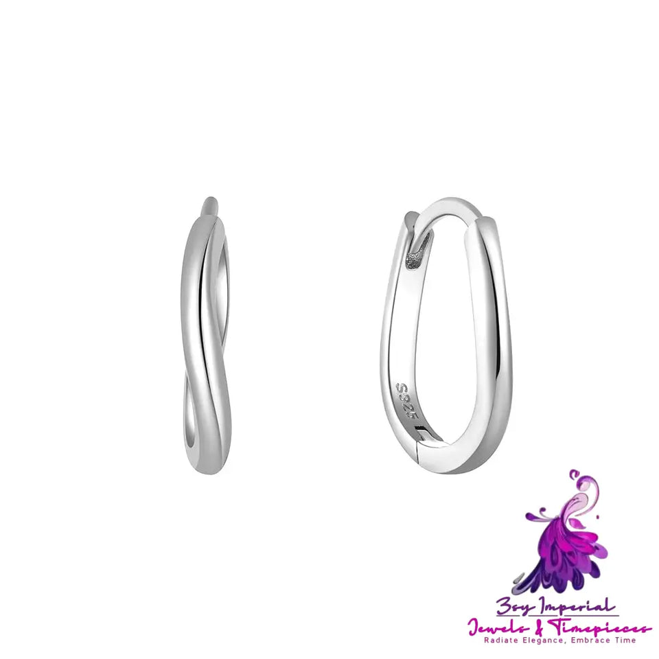 S925 Silver Wave Shaped Earrings