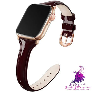 Glossy Patent Leather Iwatch Strap