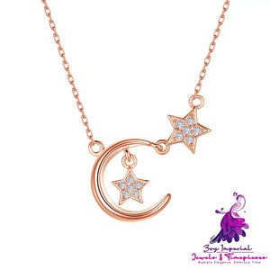 Star Moon Necklace for Women