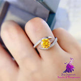 Yellow Diamond Moissanite Ring