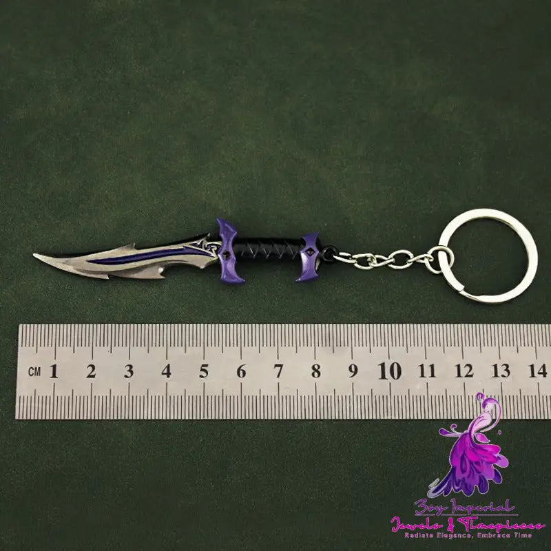 Shadow Secret Sect Weapon Plunder Knife Metal Toy Keychain