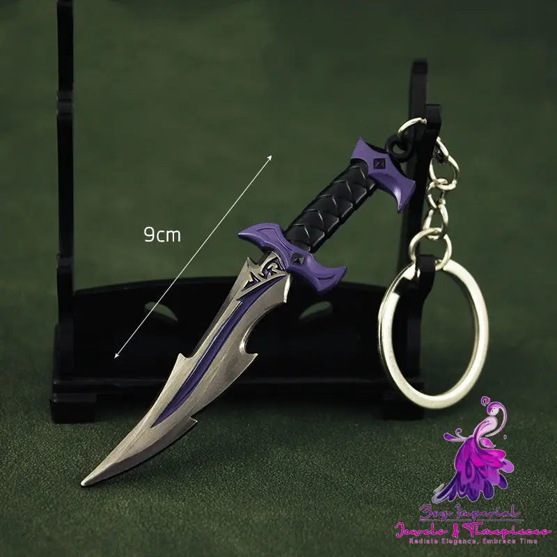 Shadow Secret Sect Weapon Plunder Knife Metal Toy Keychain