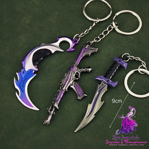 Shadow Secret Sect Weapon Plunder Knife Metal Toy Keychain