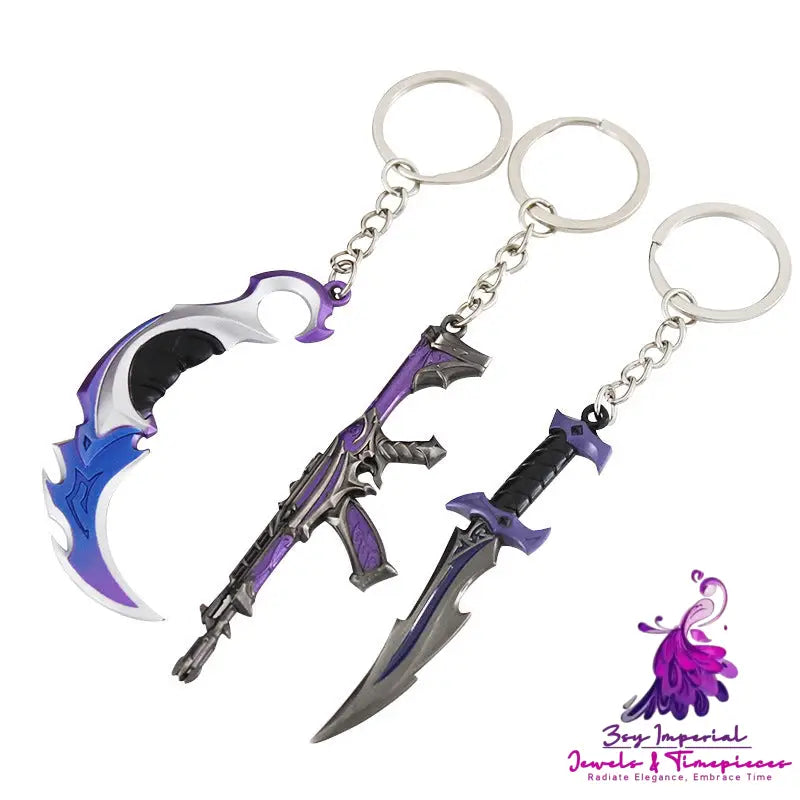 Shadow Secret Sect Weapon Plunder Knife Metal Toy Keychain