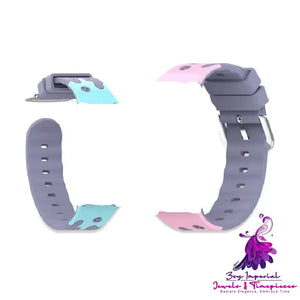 Pink Cartoon Kids Silicone Watch