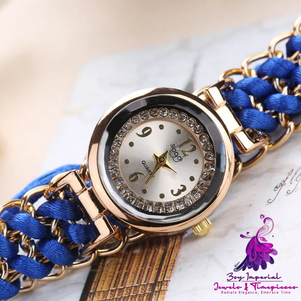 Leisure Knitting Rope Wrist Watch