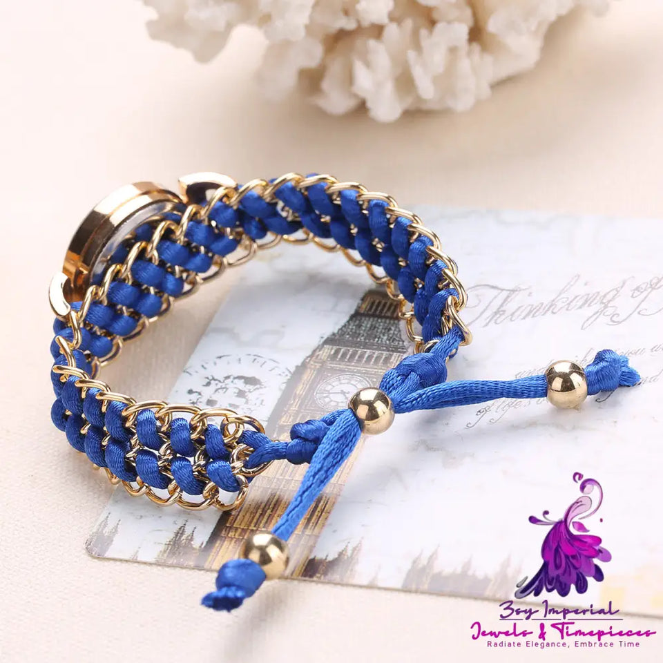 Leisure Knitting Rope Wrist Watch