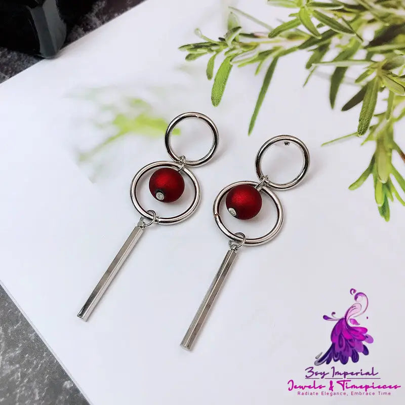 Asymmetric Pearl Flower Earrings with Korean Bow