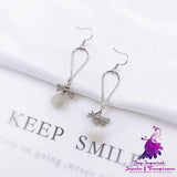 Asymmetric Pearl Flower Earrings with Korean Bow