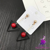 Asymmetric Pearl Flower Earrings with Korean Bow