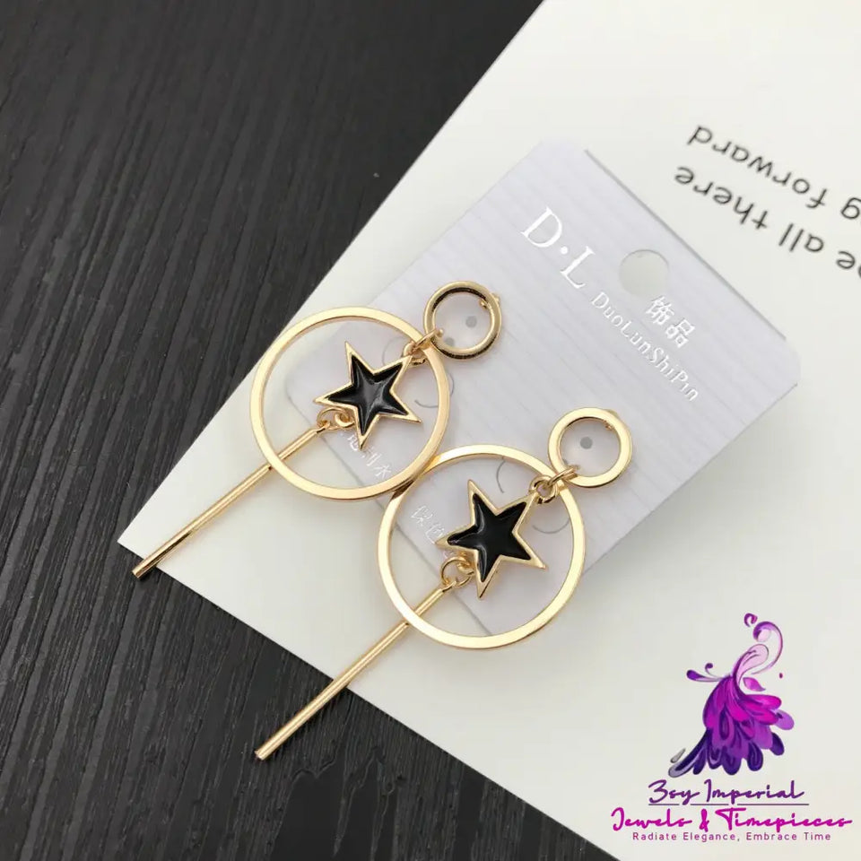 Asymmetric Pearl Flower Earrings with Korean Bow