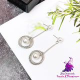 Asymmetric Pearl Flower Earrings with Korean Bow