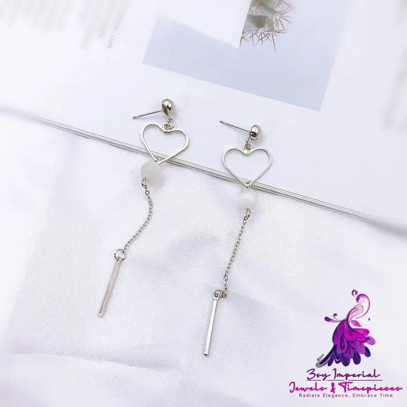 Asymmetric Pearl Flower Earrings with Korean Bow