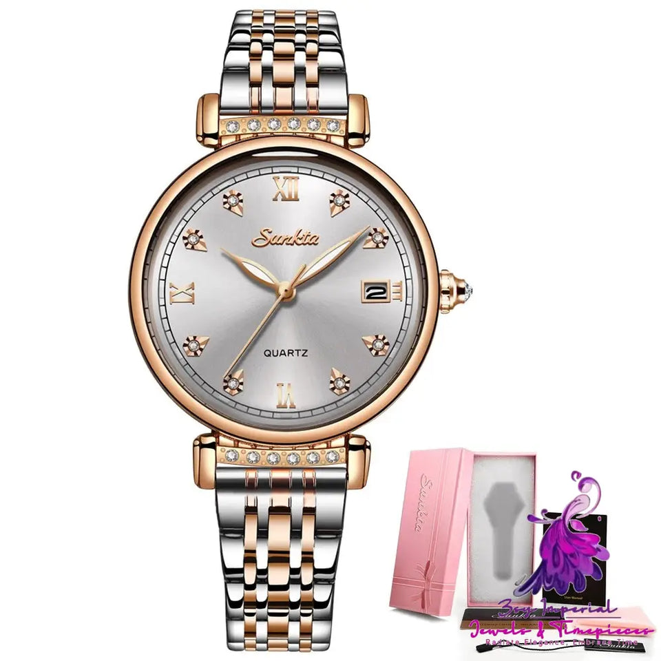 SUNKTA Waterproof Ladies Quartz Watch