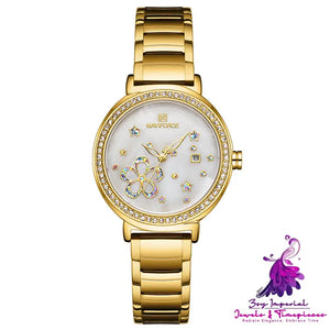 Steel Band Ladies Quartz Watch