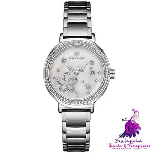 Steel Band Ladies Quartz Watch