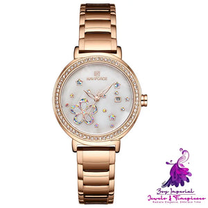 Steel Band Ladies Quartz Watch