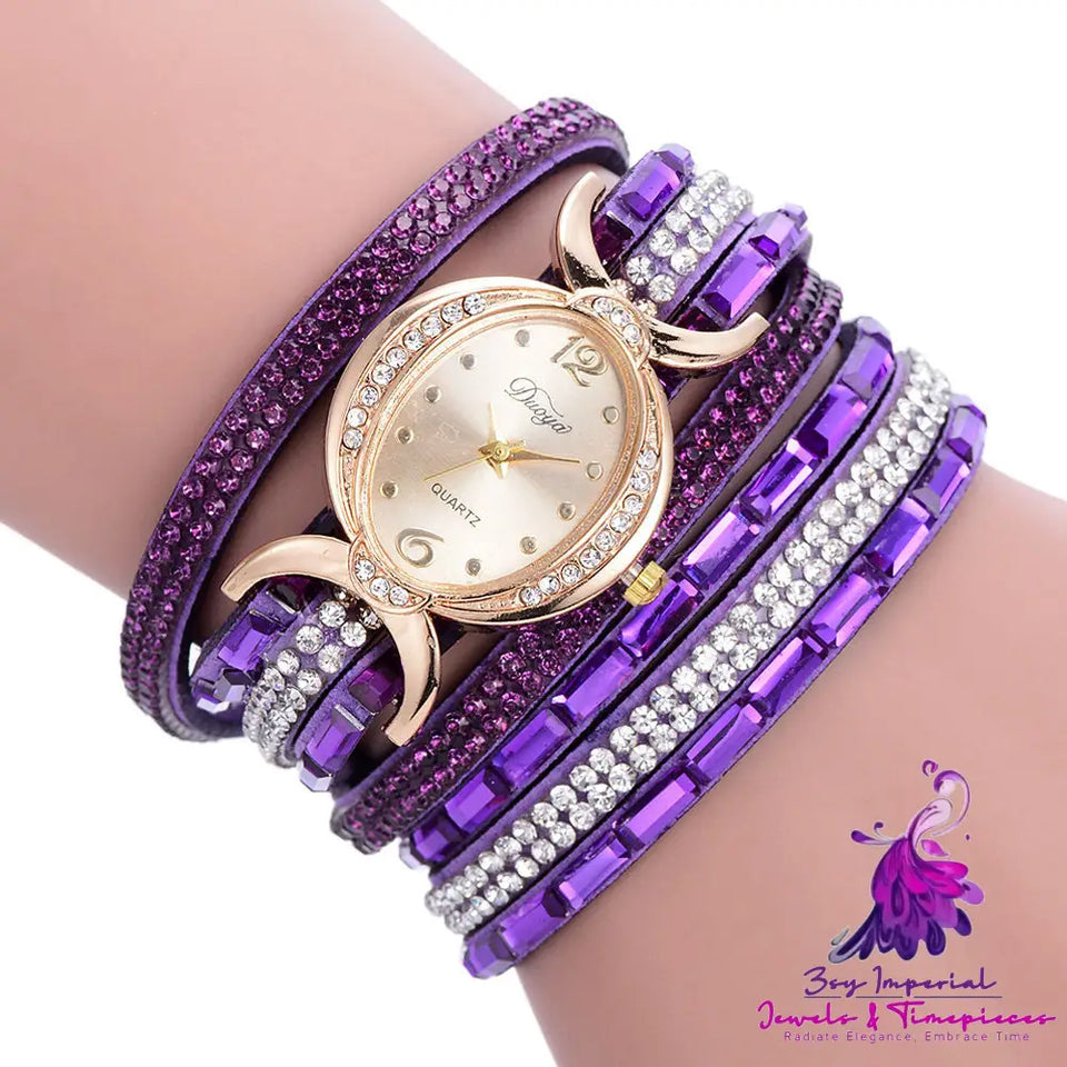 Casual Rhinestone Ladies Watch