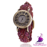 Retro Hollow Leather Ladies Watch