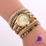 Fashion Ladies Wrap Leopard Bracelet Watch