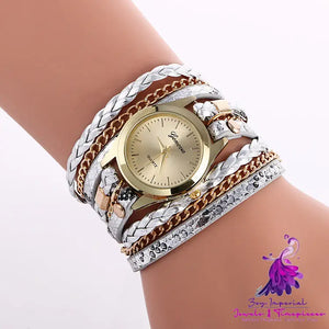 Fashion Ladies Wrap Leopard Bracelet Watch