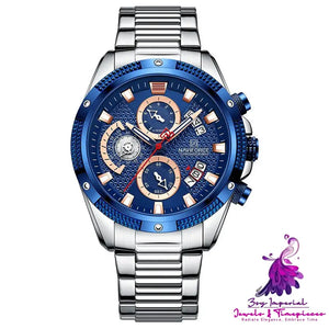 Multifunctional Trendy Quartz Watch with Large Dial