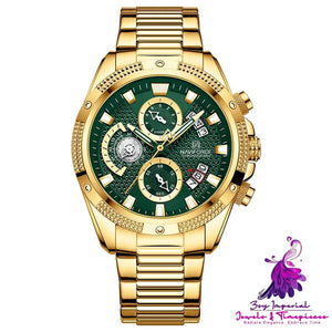 Multifunctional Trendy Quartz Watch with Large Dial