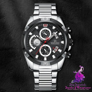 Multifunctional Trendy Quartz Watch with Large Dial