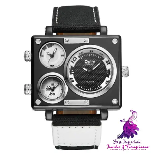 Stylish Large Double Movement Watch